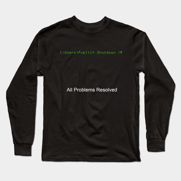 Restart Long Sleeve T-Shirt by UnchartedSnake